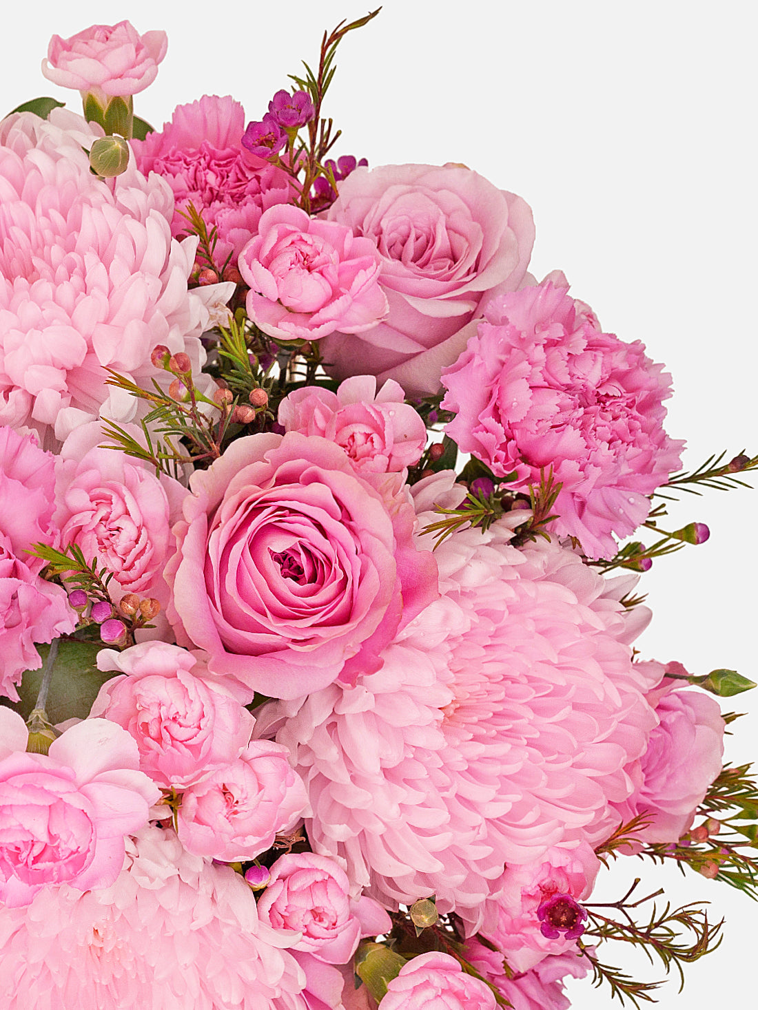 Mother's Day Serenade bouquet with roses in pink tones in a vase.