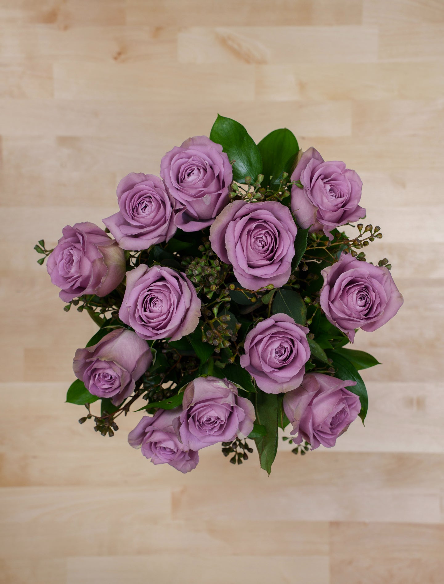 12 Purple Roses
